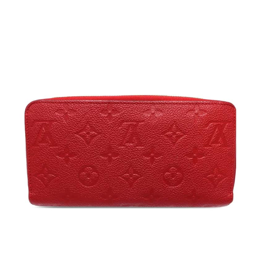 Louis Vuitton Monogram Empreinte Zippy Wallet Red Leather Very good condition - Back View