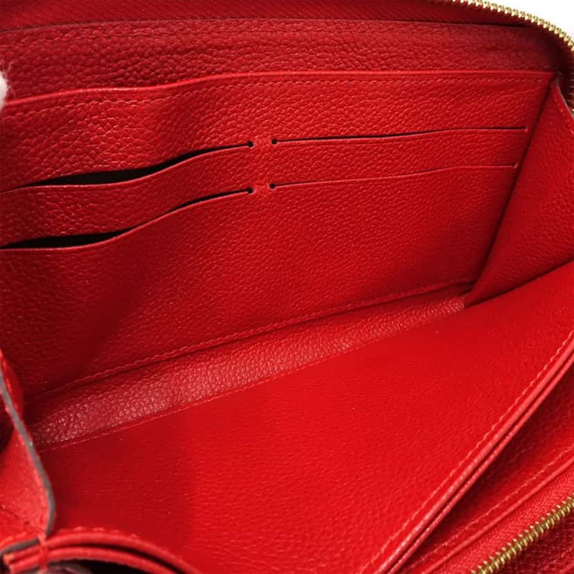 Louis Vuitton Monogram Empreinte Zippy Wallet Red Leather Very good condition - Model View