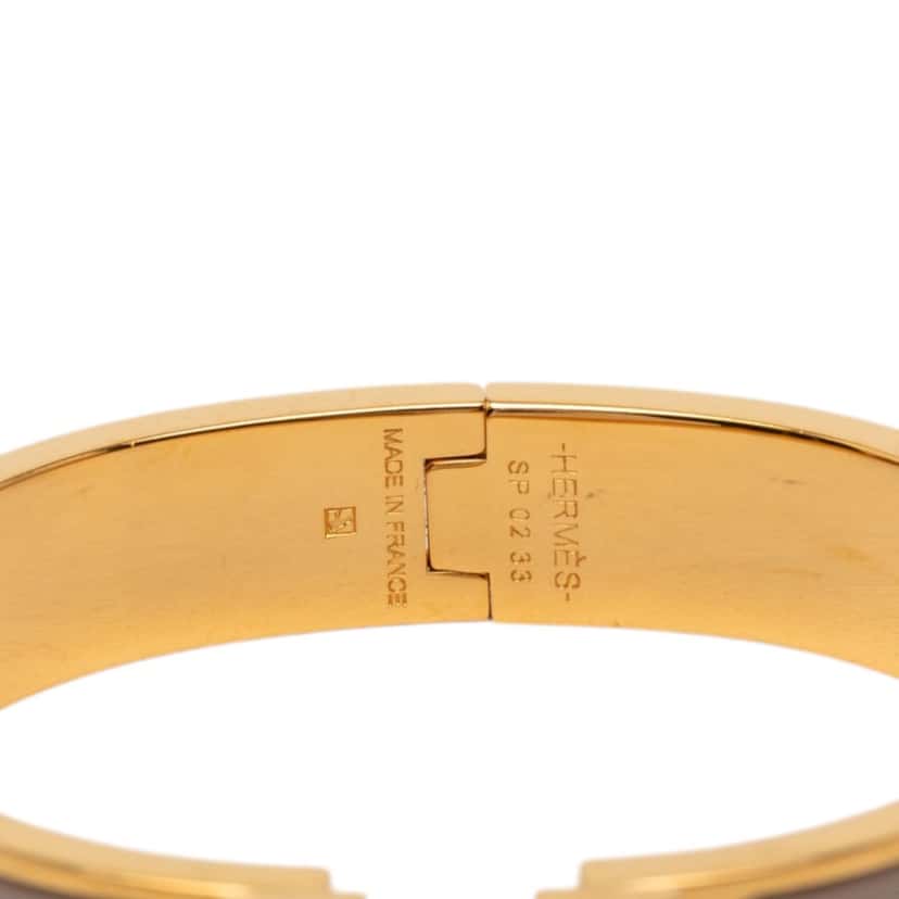 Hermès Enamel Clic H Bracelet PM Brown Very good condition - Model View