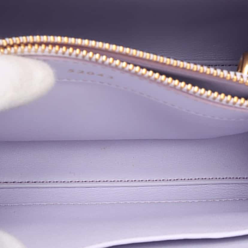 Celine Mini Smooth Calfskin 16 Top Handle Bag Purple Leather Very good condition - Inside View