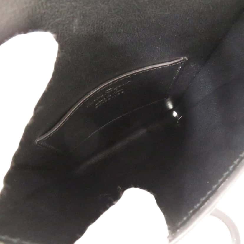 Ferragamo Gancini Embossed Leather Phone Pouch Crossbody Black Leather Very good condition - Inside View