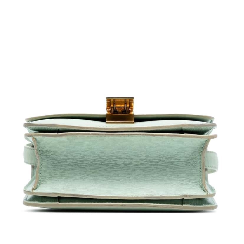 Celine Small Calfskin Classic Box Green Leather Very good condition - Inside View