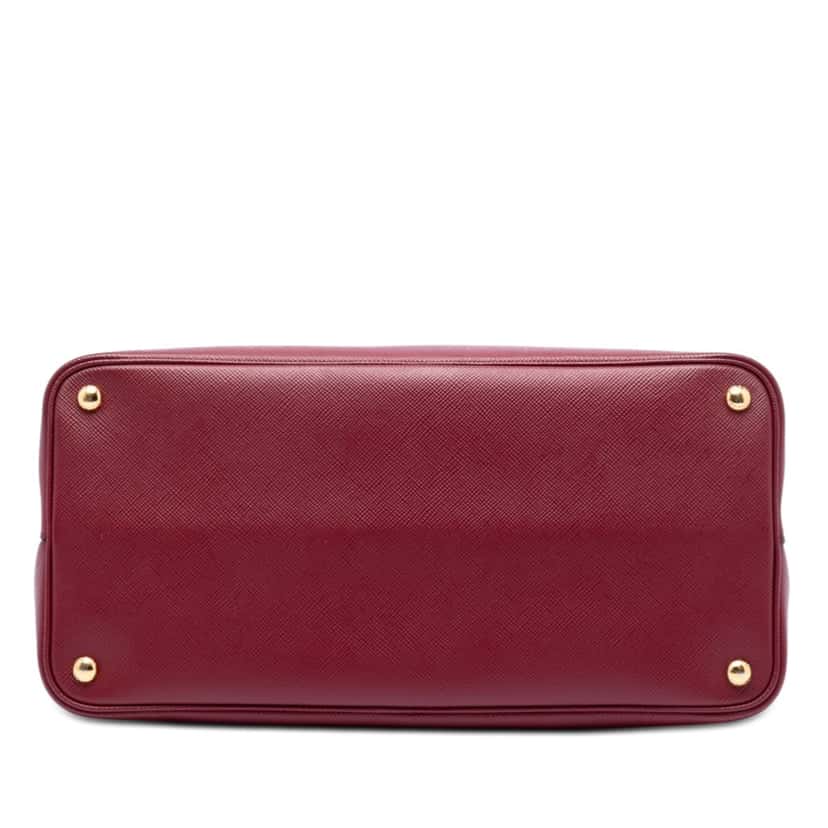 Prada Medium Saffiano Cuir Double Satchel Red Leather Very good condition - Inside View