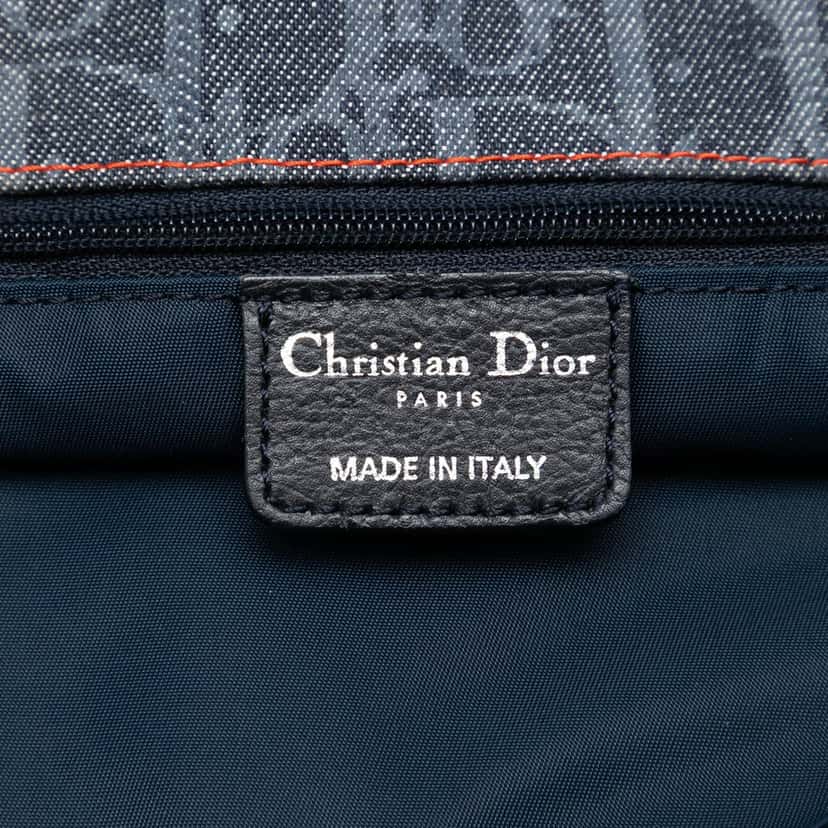 Dior Diorissimo Denim Flight Messenger Bag Blue Very good condition - Box View