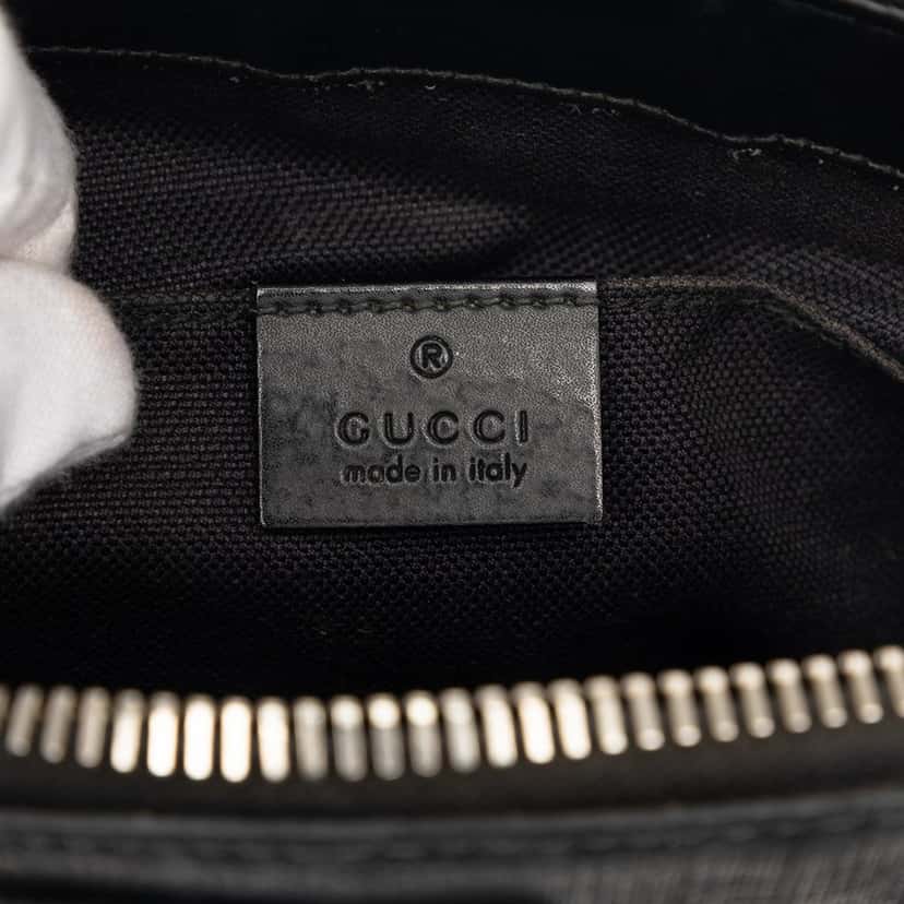 Gucci Small GG Supreme Web Messenger Bag Black Very good condition - Box View