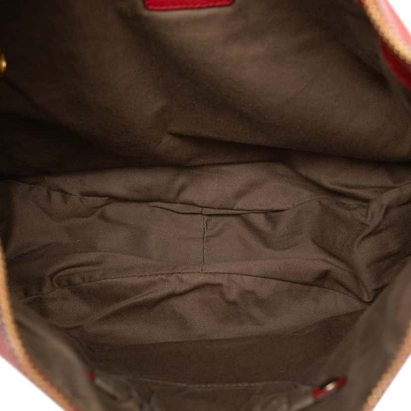 Chloé Large Pebbled Calfskin Marcie Hobo Red Leather Very good condition - Model View