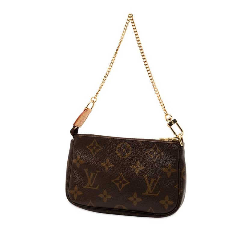 Louis Vuitton Monogram Mini Pochette Accessoires Brown Very good condition - Back View