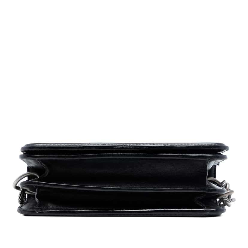 Chanel Small Lambskin Beaded Crystal Flap Black Leather Very good condition - Inside View