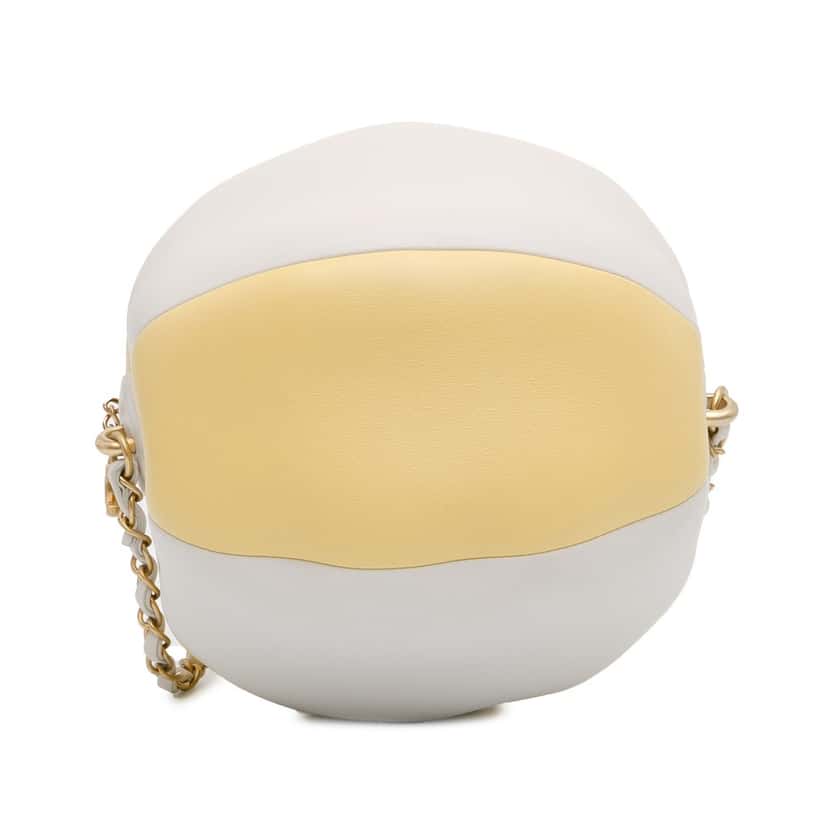 Chanel Calfskin Coco Beach Ball Bag Yellow Leather Very good condition - Model View