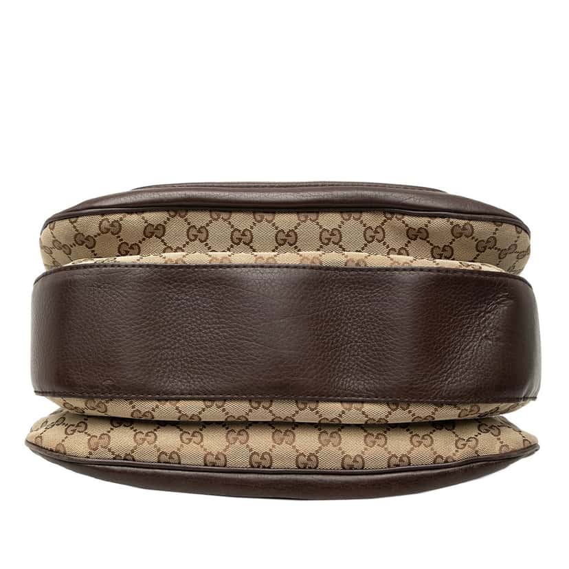 Gucci Large GG Canvas New Bamboo Top Handle Bag Beige Good condition - Inside View