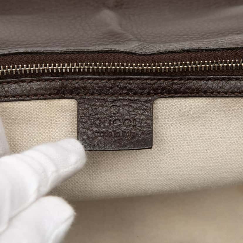 Gucci Large GG Canvas New Bamboo Top Handle Bag Beige Good condition - Box View