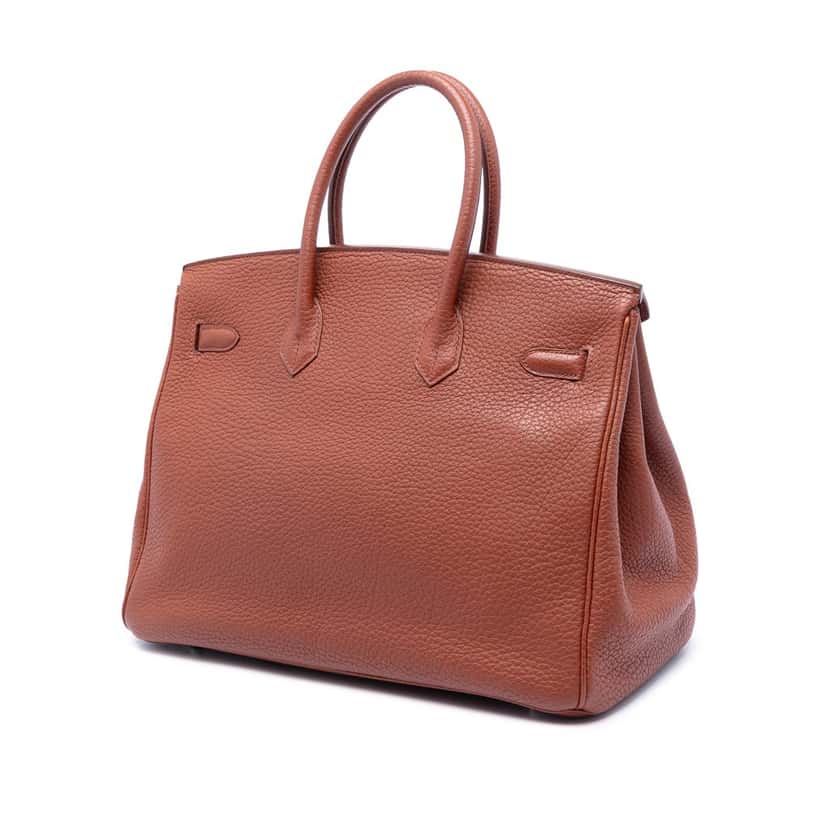 Hermès Togo Birkin Retourne 35 Red Leather Very good condition - Back View