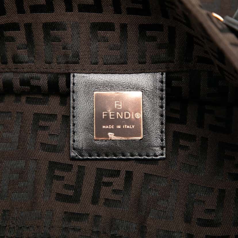 Fendi Zucchino Canvas Handbag Brown Very good condition - Box View