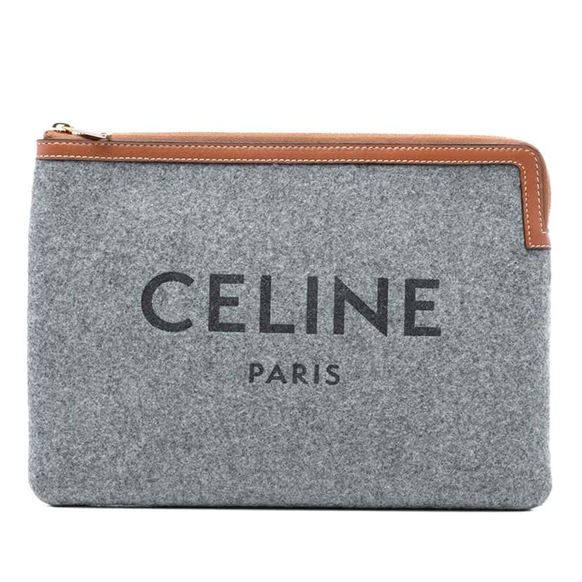 Celine Felt Logo Flat Pouch Other Very good condition - Front View