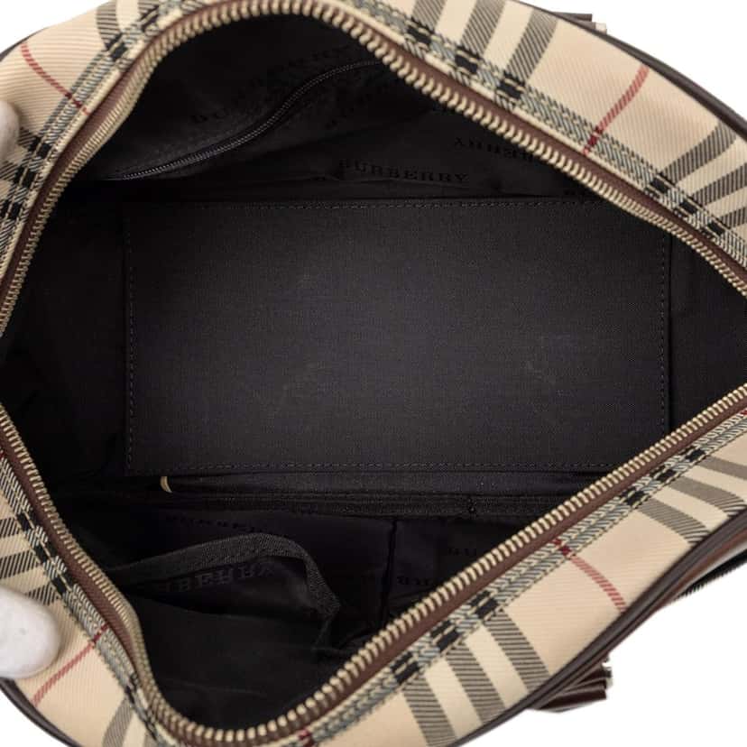 Burberry House Check Canvas Handbag Beige Very good condition - Model View