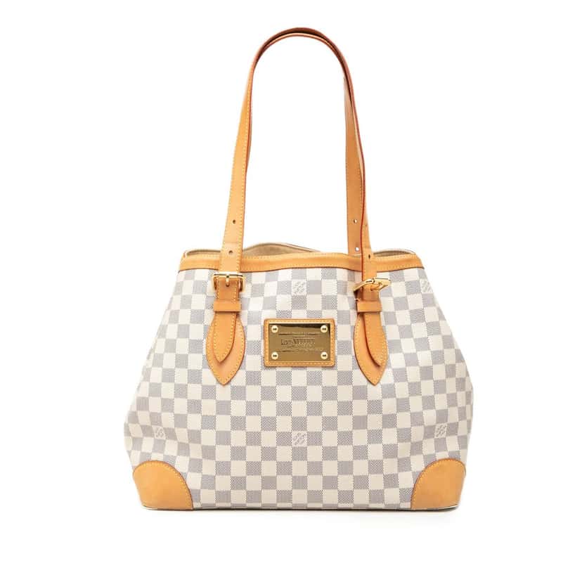 Louis Vuitton Damier Azur Hampstead MM White Very good condition - Front View