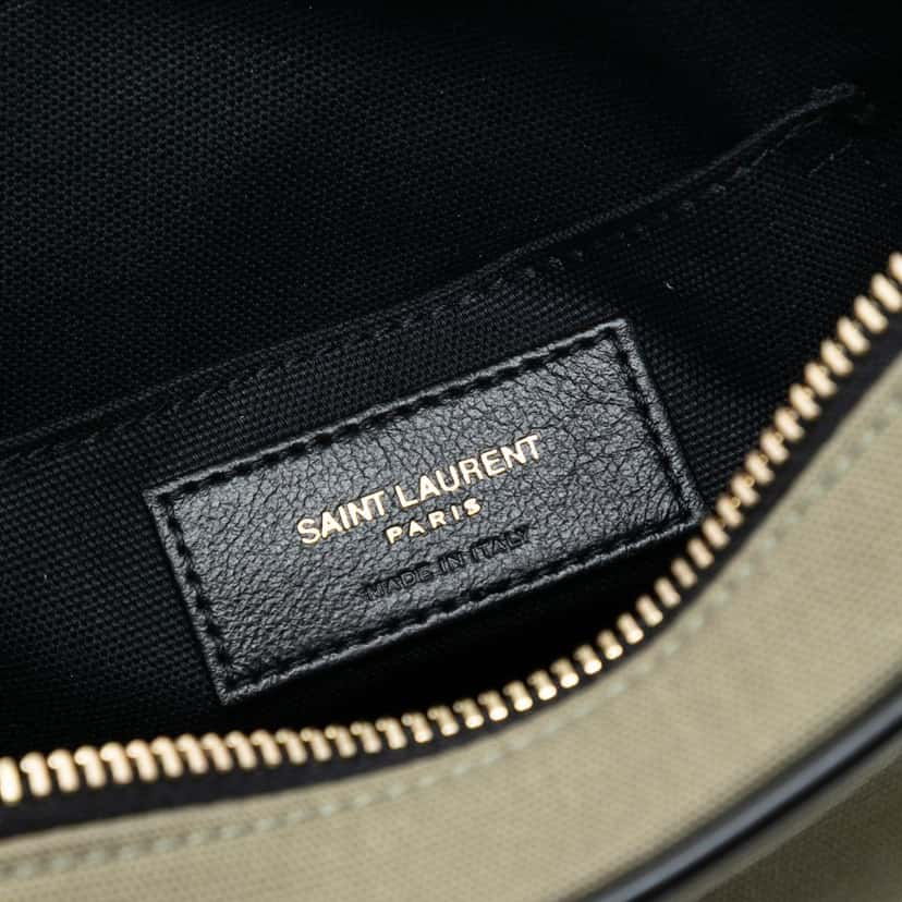 Saint Laurent Small Canvas Camp Camera Bag Green Very good condition - Box View