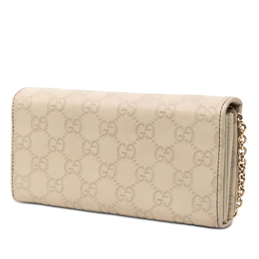 Gucci Guccissima Emily Wallet On Chain Brown Leather Very good condition - Back View