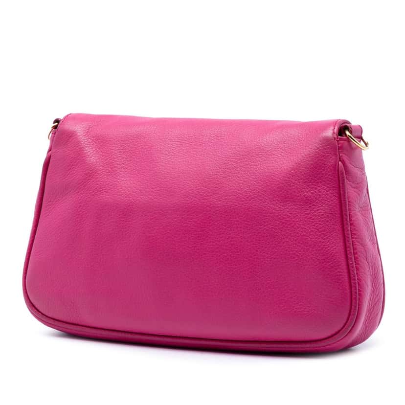 Fendi Leather Fendista Pochette Crossbody Pink Leather Very good condition - Back View