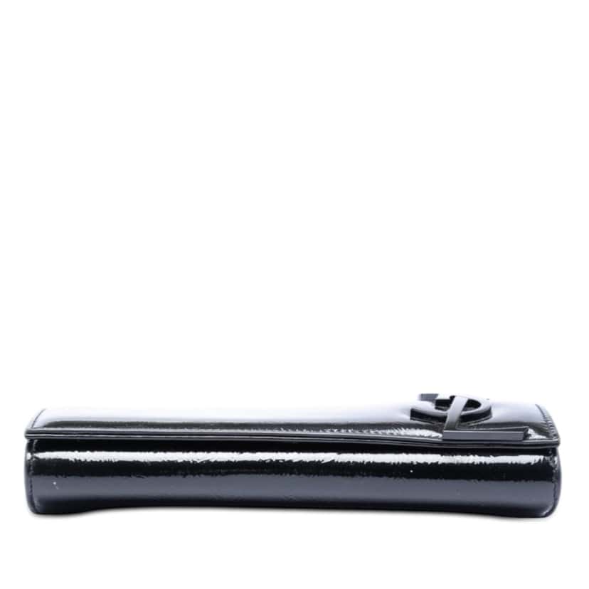 Saint Laurent Patent Smoking Clutch Black Leather Very good condition - Inside View