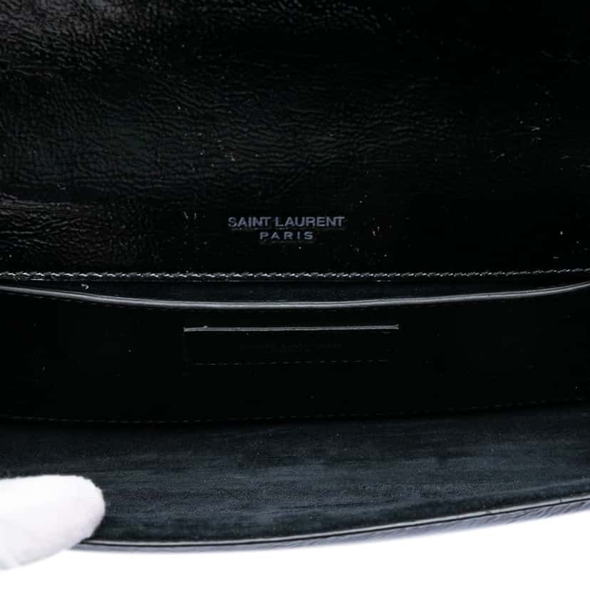 Saint Laurent Patent Smoking Clutch Black Leather Very good condition - Model View