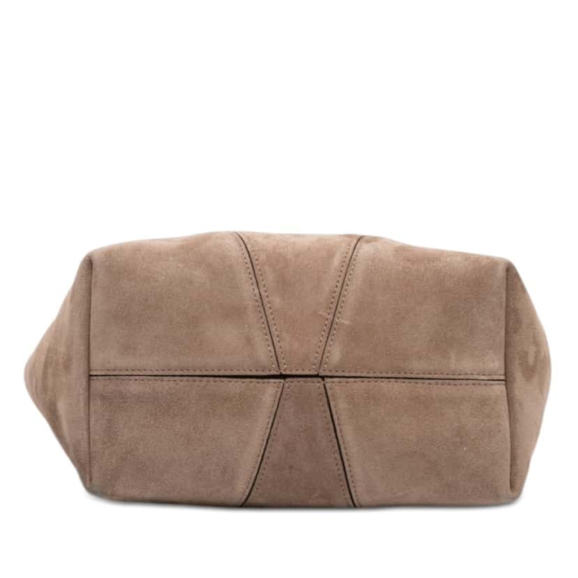 Chloé Medium Suede Spin Tote Brown Leather Never worn, with tag - Inside View