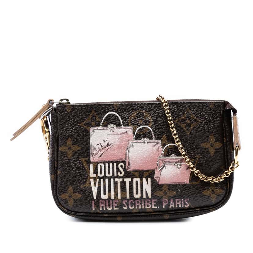 Louis Vuitton Monogram Affiche Mini Pochette Accessoires Brown Very good condition - Front View