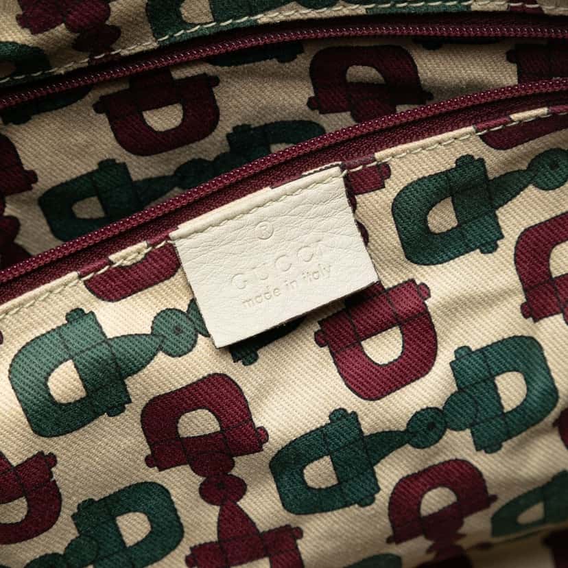 Gucci Guccissima Abbey D Ring Tote White Leather Very good condition - Box View