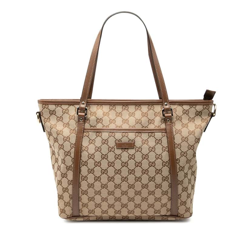 Gucci GG Canvas Convertible Joy Tote Beige Very good condition - Front View