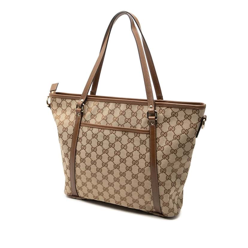 Gucci GG Canvas Convertible Joy Tote Beige Very good condition - Back View