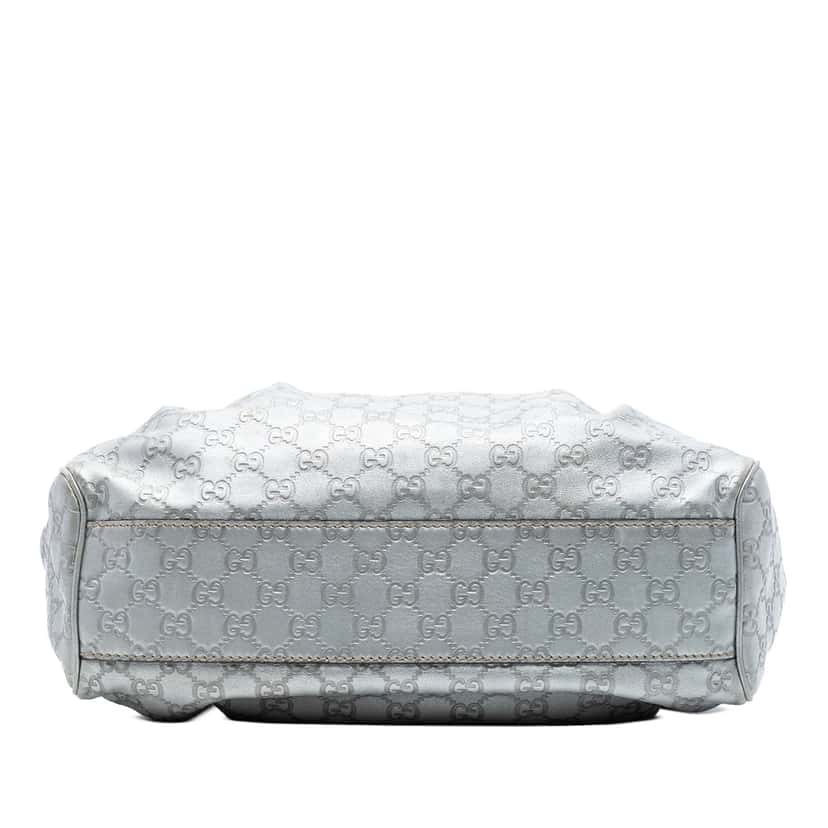 Gucci Medium Guccissima Sukey Tote Silver Leather Very good condition - Inside View