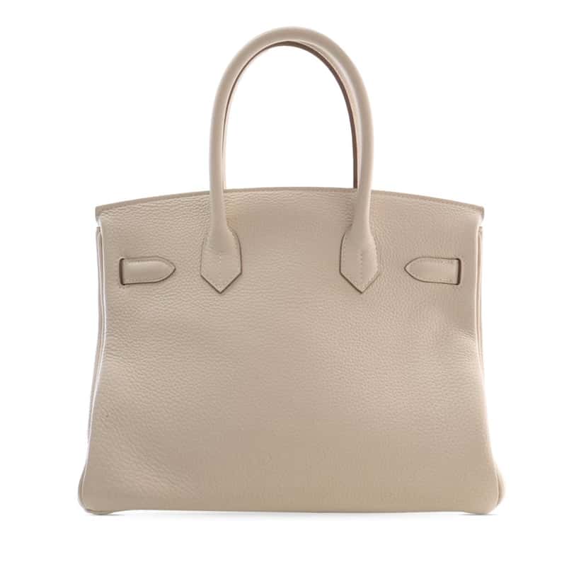 Hermès Togo Birkin Retourne 30 White Leather Very good condition - Back View