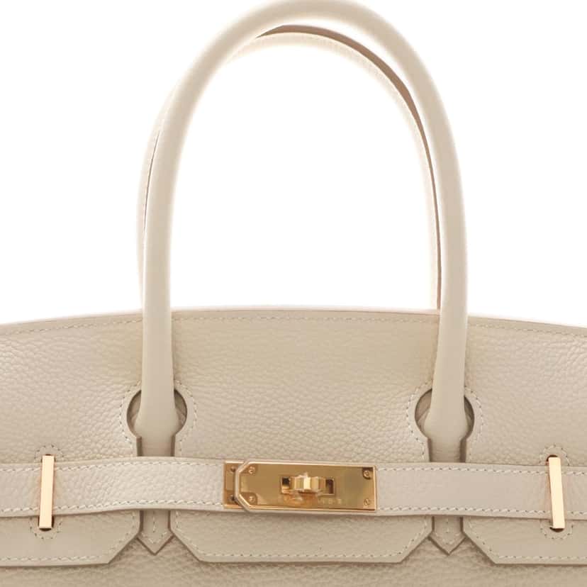 Hermès Togo Birkin Retourne 30 White Leather Very good condition - Model View