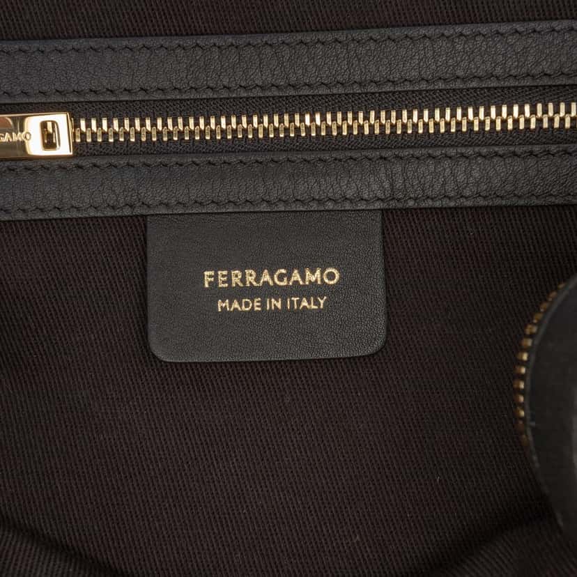 Ferragamo Mini Leather Star Satchel Black Leather Very good condition - Box View