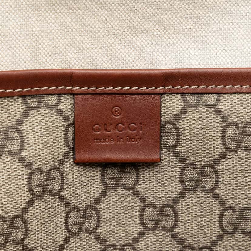 Gucci Medium GG Supreme Web Loop Tote Beige Very good condition - Box View