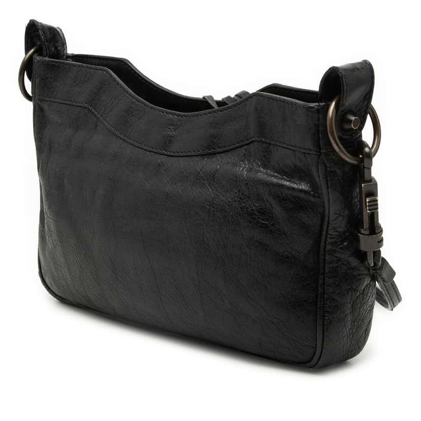 Balenciaga Lambskin Motocross Classic Hip Crossbody Black Leather Good condition - Back View