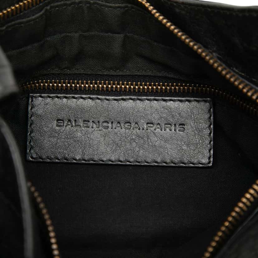 Balenciaga Lambskin Motocross Classic Hip Crossbody Black Leather Good condition - Box View
