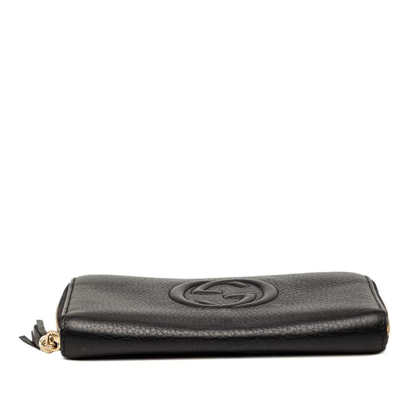 Gucci Calfskin Soho Zip Around Continental Wallet Black Leather Very good condition - Inside View