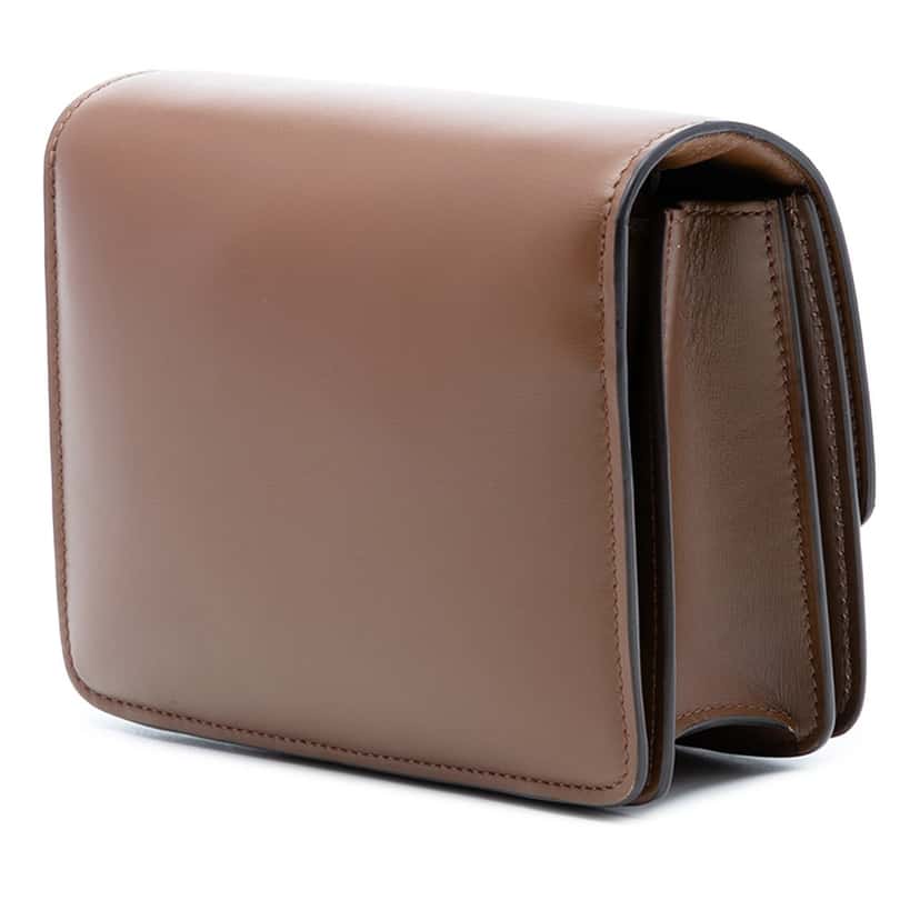 Celine Small Calfskin Classic Box Brown Leather Good condition - Back View