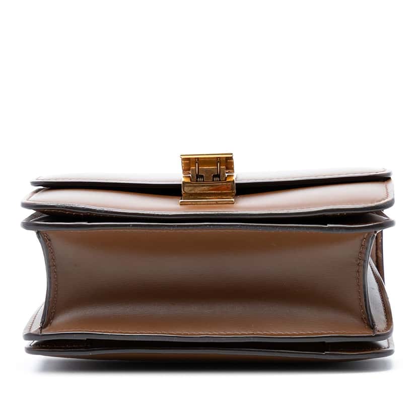 Celine Small Calfskin Classic Box Brown Leather Good condition - Inside View