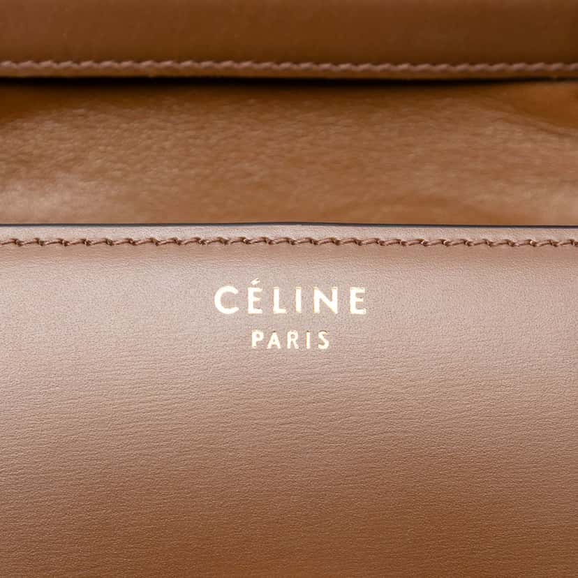 Celine Small Calfskin Classic Box Brown Leather Good condition - Box View
