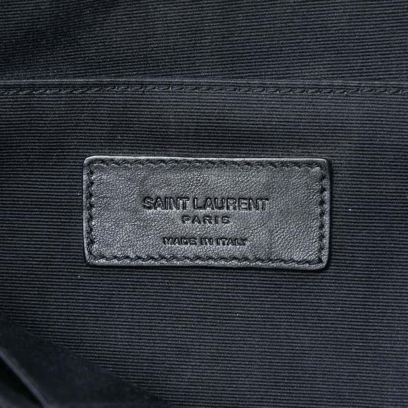 Saint Laurent Croc Embossed Leather Clutch Black Leather Very good condition - Box View