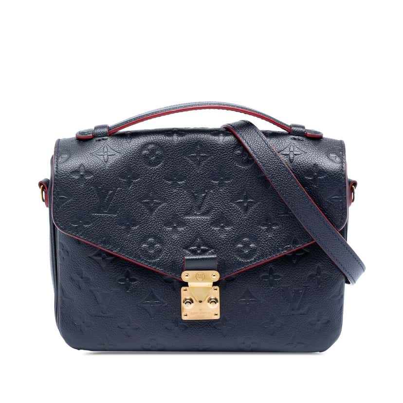 Louis Vuitton Monogram Empreinte Pochette Metis Blue Leather Very good condition - Front View