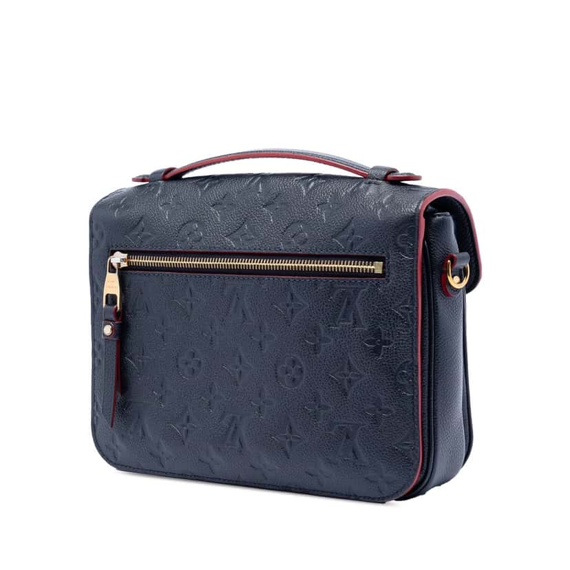 Louis Vuitton Monogram Empreinte Pochette Metis Blue Leather Very good condition - Back View