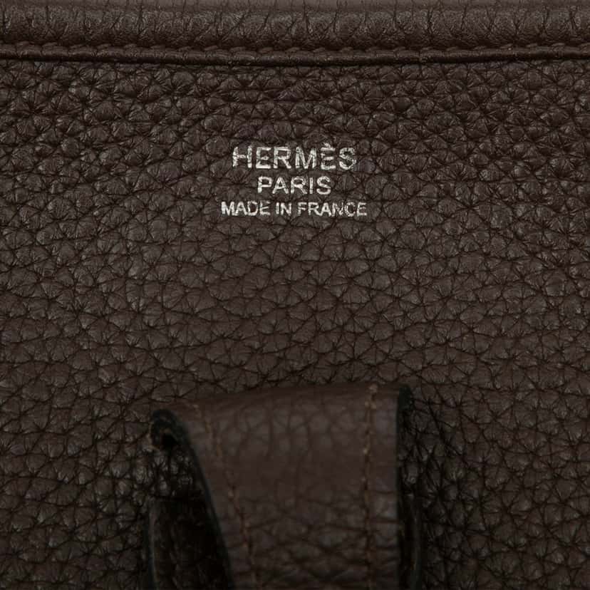 Hermès Clemence Evelyne III PM Brown Leather Very good condition - Box View