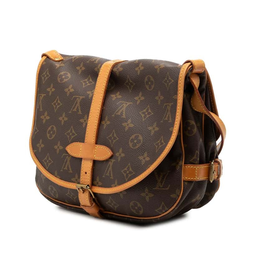 Louis Vuitton Monogram Saumur 30 Brown Good condition - Back View