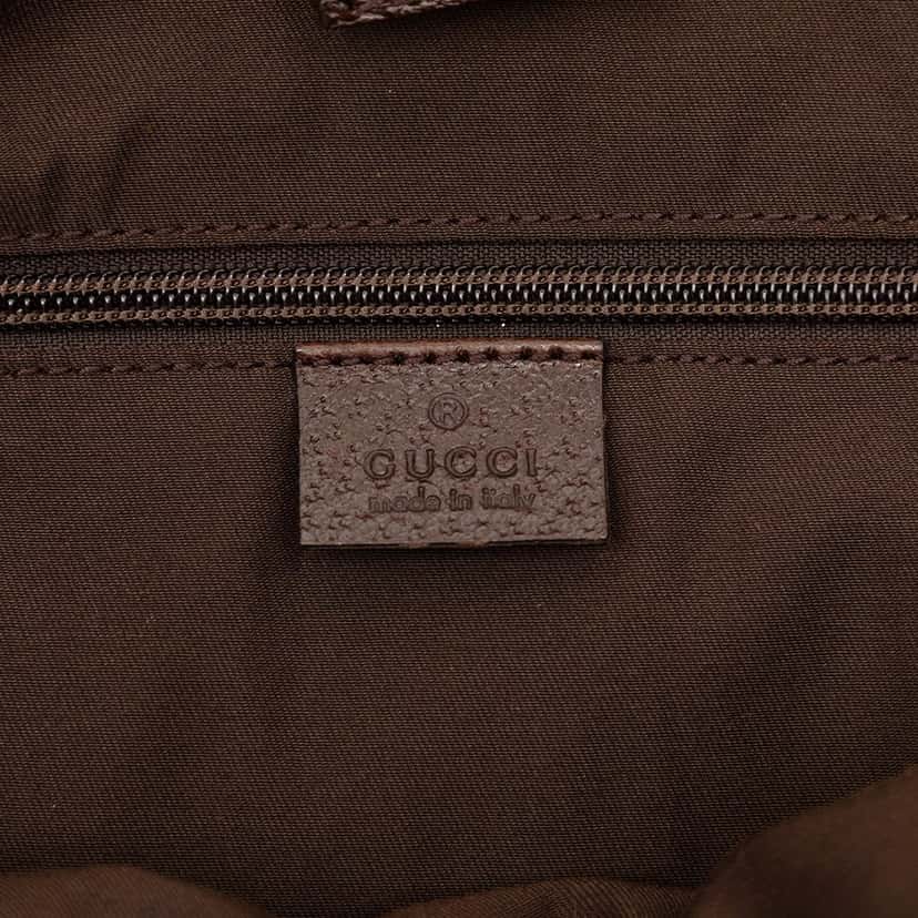 Gucci GG Canvas Web Double Pockets Tote Beige Very good condition - Box View