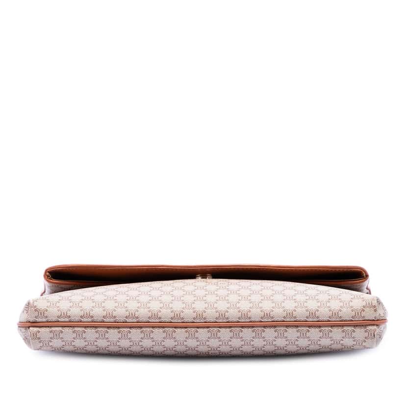 Celine Macadam Coated Canvas Clutch Beige Very good condition - Inside View