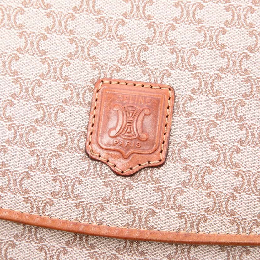 Celine Macadam Coated Canvas Clutch Beige Very good condition - Box View