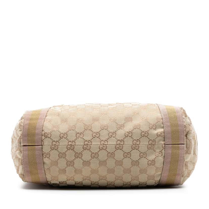 Gucci GG Canvas Web Tote Beige Very good condition - Inside View